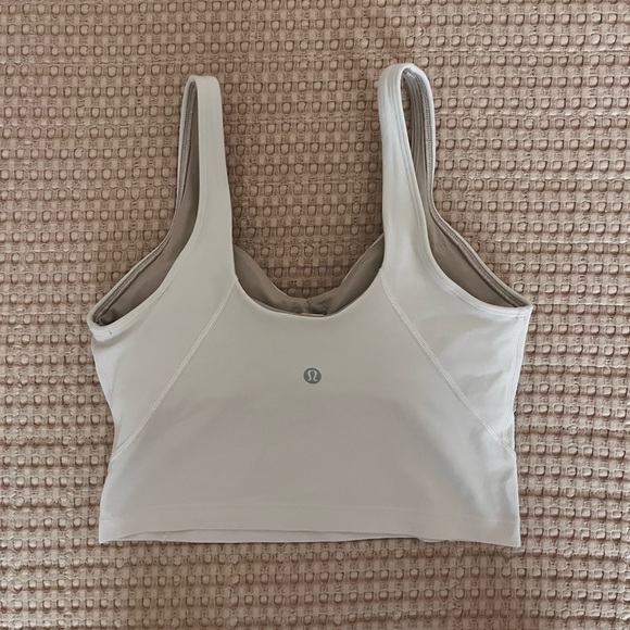 Lululemon Align Cropped Tank in White - Size 6 - Picture 2 of 5